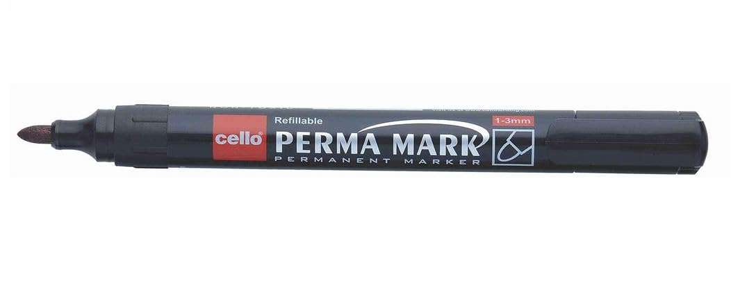 Cello Perma Mark Permanent (Blue) Marker (count of 10)(pack of 10) 1