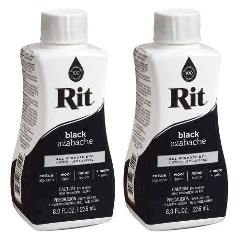 Rit Dye Liquid Fabric Dye, 8 fl oz, Black, 2-Pack 1