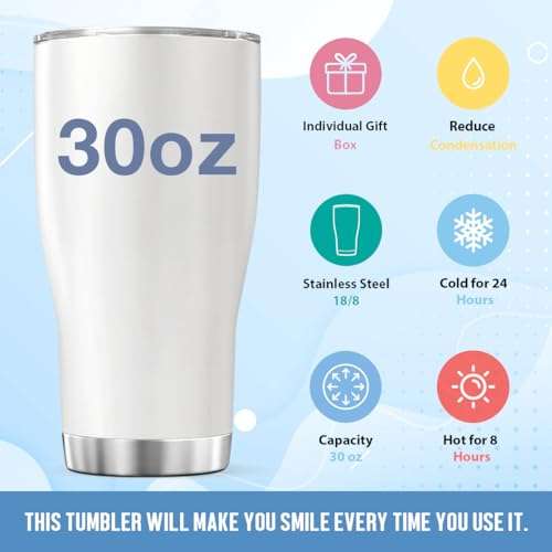 ZAOCHIN Sea Turtle Coffee Tumbler 30 Oz Travel Mug With Lid Christmas Gifts For Women 6