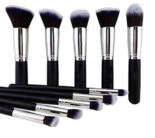 ClubComfort� 10 Pcs Makeup Brushes Set Tool Pro Foundation Eyeliner Eyeshadow Multicolor With Sponge puff (color may vary) 2