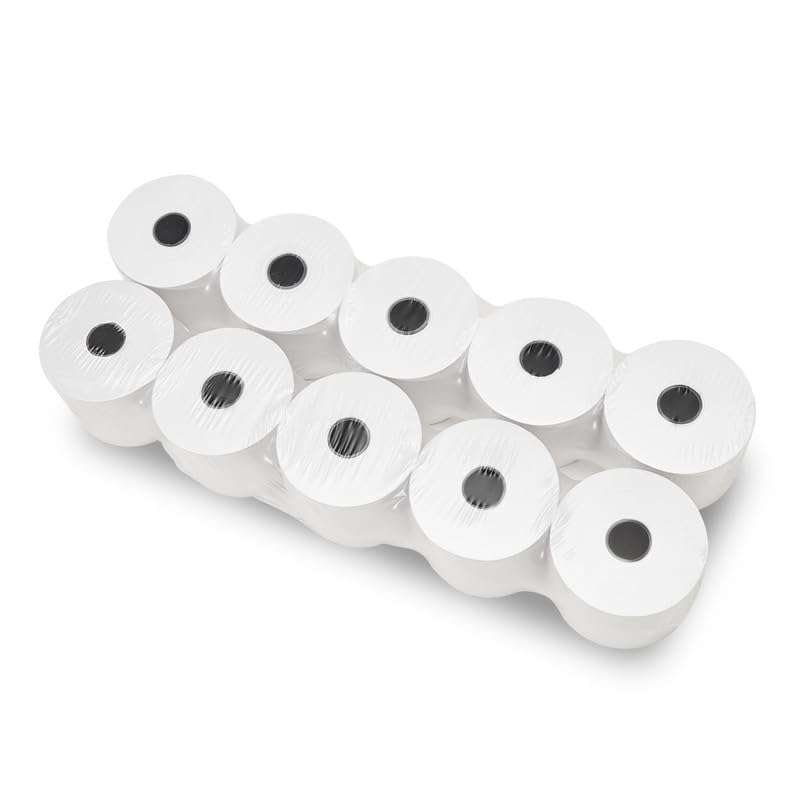 [Pack of 100 Rolls] Adding Machine Tape/Calculator Paper Rolls 2-1/4 x 150 Feet 1 Ply White Bond Paper for El-1750 1801 P23 Printing Calculator 10 Key 3