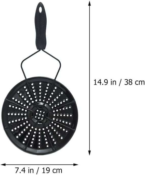 VBM Induction Heat Diffuser BBQ Plate Gas Stove Flame Guard Iron Simmer Ring with Handle for Cooktop Converter Flame Guard Conduction Cast For Coffee Milk Heating 4