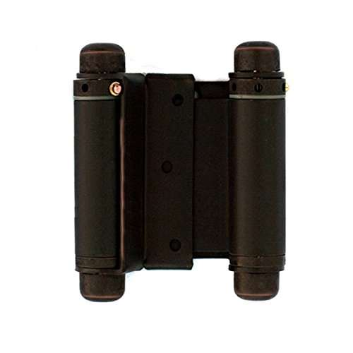 Cafe Door Hinge by CAFE DOORS EMPORIUM - 3" Spring Hinge in Oil Rubbed Bronze Finish | Dual Action, Double Acting Hinge | Barrel Style for Saloon Western Bar Pub Swinging Cafe Doors