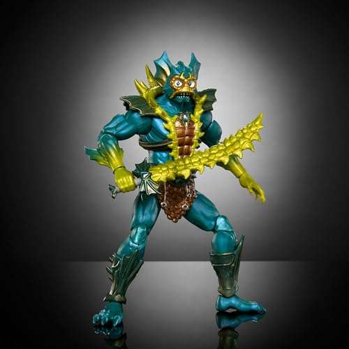 Masters of the Universe Masterverse New Eternia Action Figure & Accessories, Mer Man Deluxe Motu Collectible with 30 Articulations, 7-inch 3