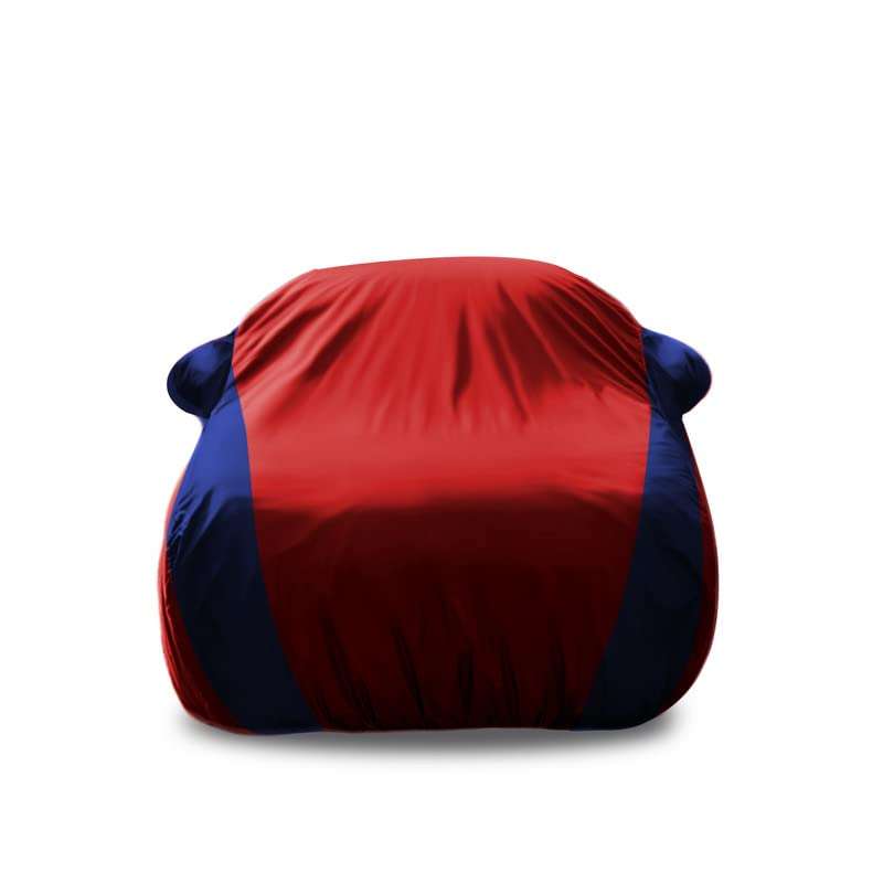 NEXTON All Weather Protection & Semi Waterproof Car Body Cover for Volkswagen Polo Equisite with Mirror Slots (Red & Grey Design)|Car Accessories 3