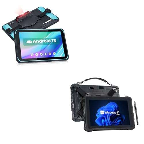 MUNBYN Rugged Android Tablet Barcode Scanner ILT01, 8" Android 13 Inventory Tablet and Rugged Tablet IRT08, 10.1 inch Windows Tablet, Windows 11 Pro, 8GB+128GB, Intel N5100,Sunlight Readable 1