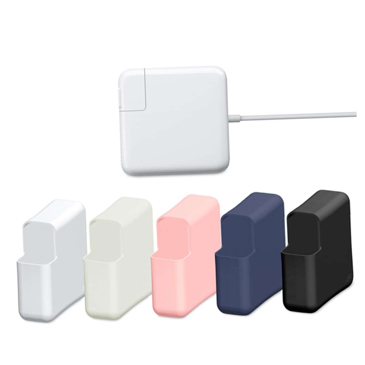 MERRYHAPY 2pcs Fluorescence Sleeve Silicone Cover Protective Cover for 15 Pro Luminous Case Power Adapter Protector Protecting Shell Black 4