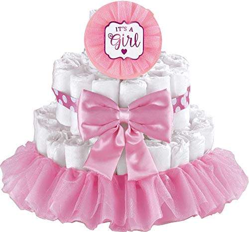 Amscan Baby Shower Deluxe Diaper Cake Dec. Kit - Girl 4
