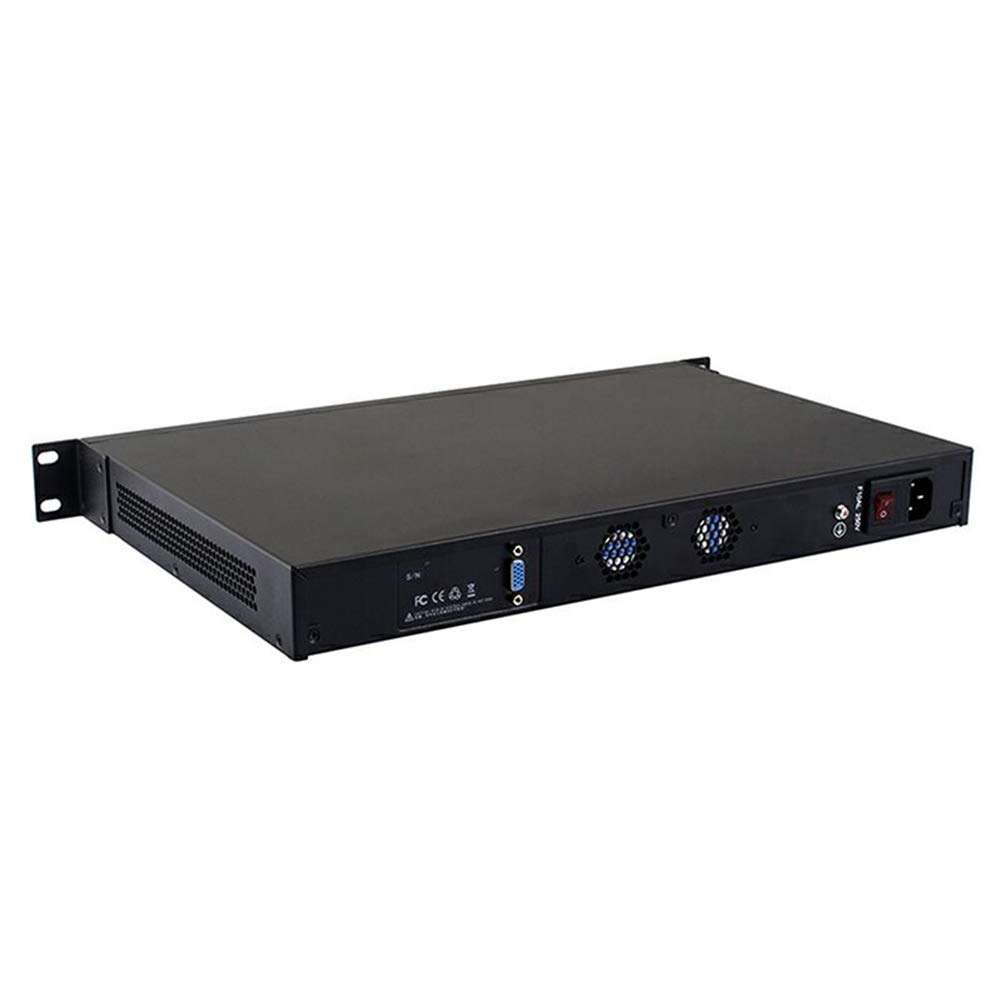Firewall, VPN, 19 Inch 1U Rackmount, OPNsense, Network Appliance, Router PC, Intel Core I5 3320M, RS14, AES-NI/8 Intel LAN/2USB/COM/VGA/Fan, (8G RAM/128G SSD/1TB HDD) 5