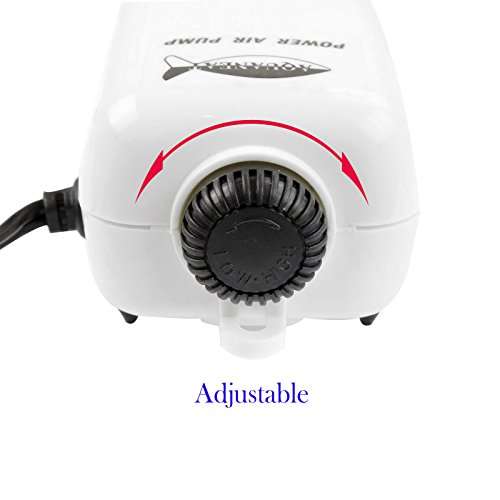 AQUANEAT Aquarium Air Pump Adjustable 65GPH with Accessories 2 Outlets up to 50Gal Fish Tank 3