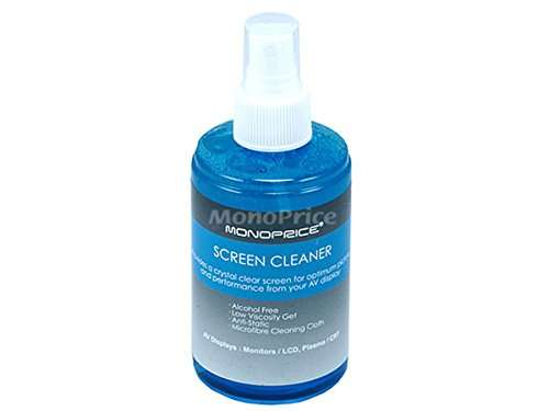 Monoprice 105176 Universal Screen Cleaner (Large Bottle, Blister Pack) for LCD and Plasma TV, all iPad, iPhone, Galaxy Tab, and Smartphones,200ml (Blister Pack), Blue 2