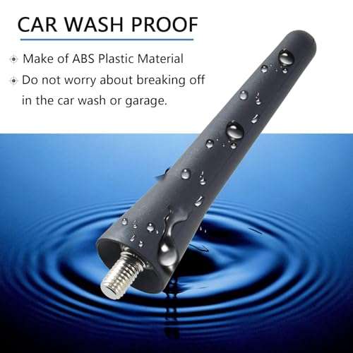Anina 2.5 Inch Stubby Antenna Mast Compatible with 1998-2019 Mini Cooper/Countryman BMW Z3/Z4/128i VW Polo/Golf AM/FM Radio Antenna Car Wash Proof 4