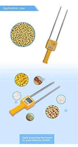 Digital Grain Moisture Meter Portable Grain Moisture Tester Humidity Analyzer Hygrometer for Corn Wheat Rice Bean Wheat Flour Range 5%-35% 6