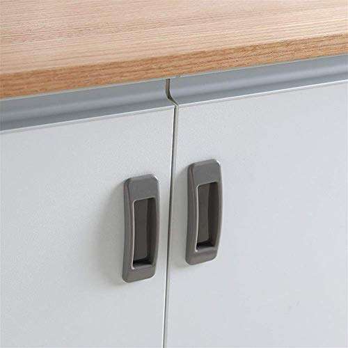 Dpprdl Door Handles Plastic Glass Window Cabinet Drawer Tools Auxiliary Door Handles Sliding Door Handle White Gray Portable, 2 P Color : C(2pc) 4