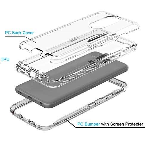 Leptech Case for LG K40 LMX420, Transparent Series Designed for LG K12 Plus Case, LG X4 2019 Case, LG Solo LTE Case, LG Harmony 3 Case with Screen Protector (Clear) 2