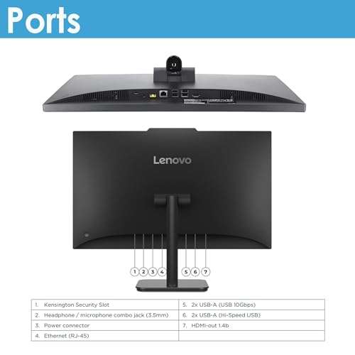 Lenovo ThinkCentre M72z All-in-One AIO Desktop Computer PC, 20-Inch LED Display, Windows 10, Core i3 3.3GHz CPU, 8GB DDR3 RAM, 500GB HDD, DVD, Dual-Band WiFi, Bluetooth 4.0, Keyboard, Mouse (Renewed) 3