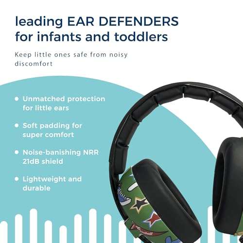 Banz Bubzee Baby Headphones for Noise Protection - Baby Ear Muffs, Newborn Infant & Toddler, 0 to 36 Months, Adjustable 6