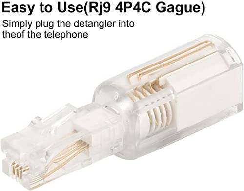 3 x Telephone Cord Detangler - 360 Degree Rotating Clear Phone Cord Detangler by Master Cables - Eliminate Twists and Tangles - Crystal Clear Design - Premium Quality Telecommunication Accessory 5