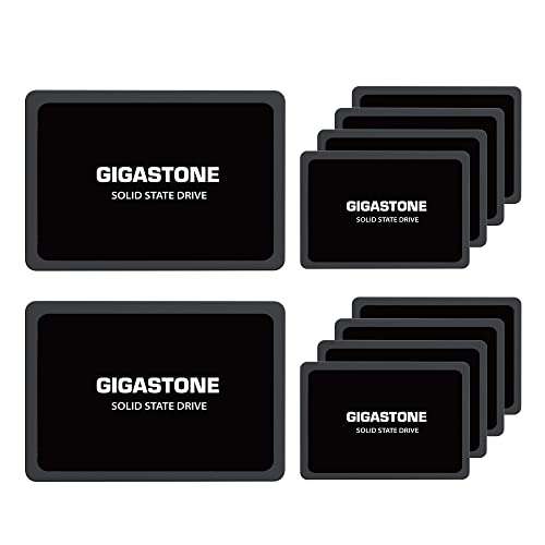 Gigastone SATA SSD 120GB (2-Pack) 2.5 inch SSD 500MB/s Upgrade Laptop PC Memory and Storage PS4 HDD Replacement 2.5" Internal Solid State Hard Drives SATA III SLC Cache 3D NAND Increase Performance 1