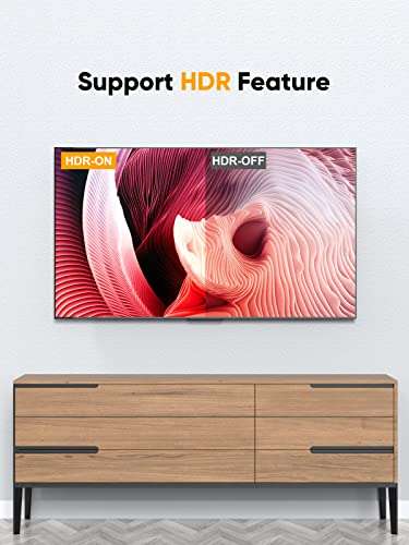 CableCreation 8K DisplayPort Cable 3 FT/0.9M, DP Cable 1.4 Male to Male,Support 8K@60Hz, 4K@144Hz, 2K@165Hz Video Resolution & HDR,Gray 5