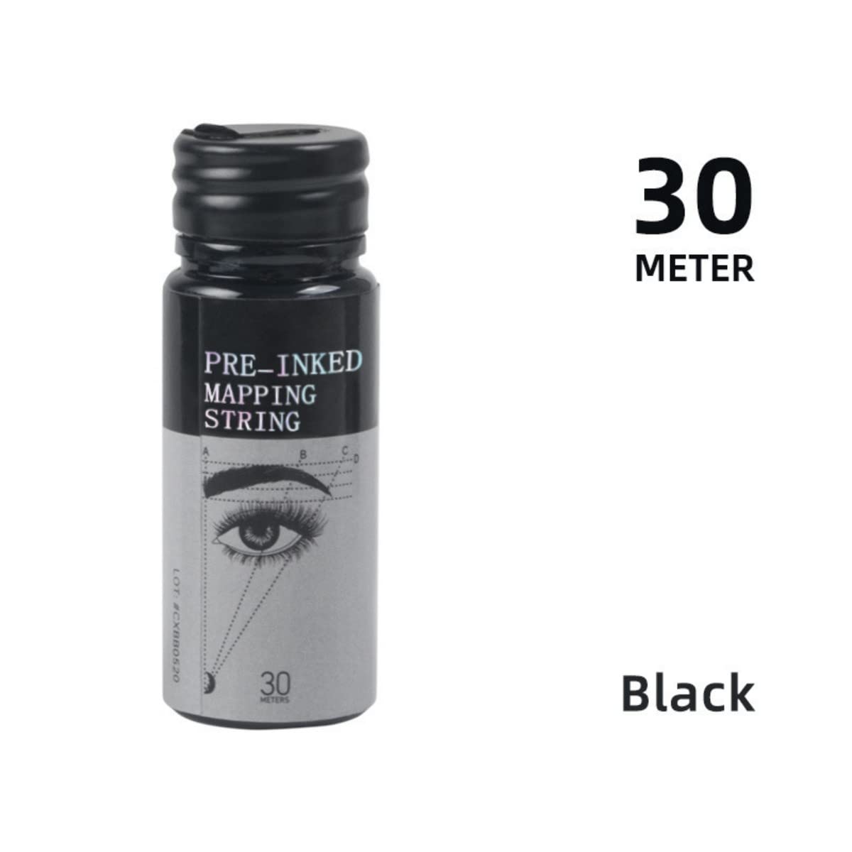 30M Length Pre-inked Mapping String Microblading Mapping Tread Measuring Positioning Tools for Eyebrow, lip Permanent Makeup (White) 3