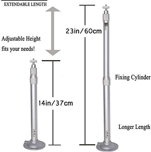 Universal Projector Ceiling Mount Projector Wall Mount Camera Projector Hanger 360° Rotatable Length 14-24in / 37-60cm Projector Holder Projectors Bracket for Mini Projectors CCTV DVR Cameras 2