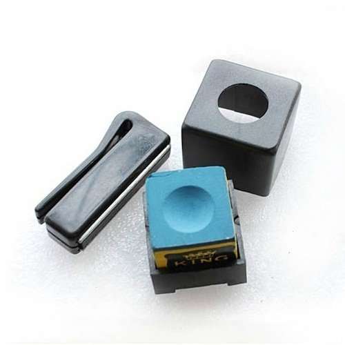 Laxmi Ganesh Billiard LGB Plastic Chalk Holder 2pcs Chalk 2pcs Tip & Gloves 4