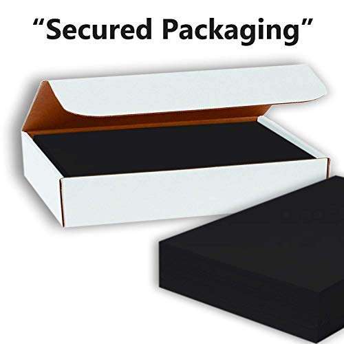 Hamilco Black Colored Cardstock Thick Paper - 8 1/2 x 11" Heavy Weight 80 lb Cover Card Stock - for Scrapbook Craft Calligraphy or Chalkboard Papers for Printer - 50 Pack 4