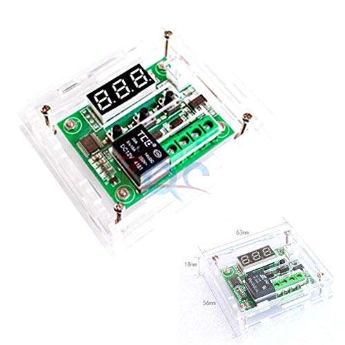 W1209 DC 12V Blue LED Digital Thermostat Temperature Control Thermometer Thermo Controller Switch Module + NTC Sensor + Case 5