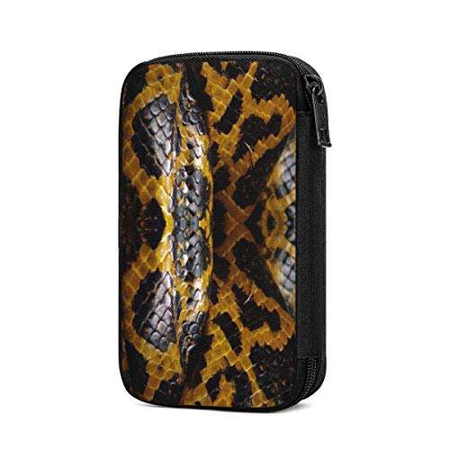 Travel Cable Organizer Bag,Yellow Snake Electronics Accessories Case Portable Cable Organizer for Cable,Cord,Charger,Phone,USB,Sd Card 1