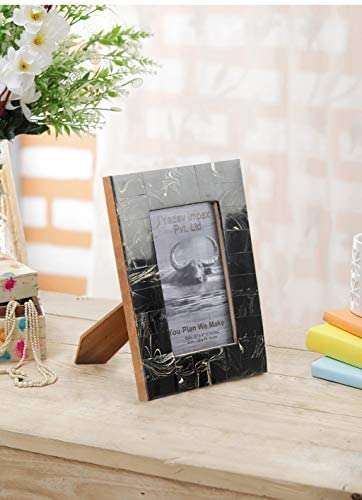 INSTOOK Handicrafted Picture Photo Frame Handmade Naturals Resin Frames for Home Décor | Table Top Display Frame (Frame Size 21.5X16.2CM; Picture Size 14X9CM) 1