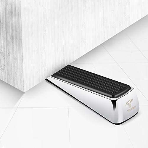 Techway Door Stopper Rubber Door Wedge 5.5 Ounces Stainless Steel and Rubber Heavy Duty Non-Scratching and Anti-Slip Doorstop 1
