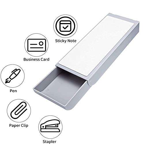 YOOUSOO Under Monitor Pen Holder Desk Pencil Drawer Organizer,2 Pcs Self-adhesive Desk Drawer Attachment Set, Pen Holder for Desk Desk Accessories and Workspace Organizers for Pens Pencils Stationery 3