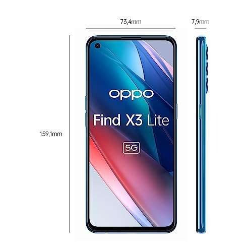 Oppo Find X3 Lite CPH2145 128GB 8GB RAM Factory Unlocked (GSM Only | No CDMA - not Compatible with Verizon/Sprint) Global - Blue 3