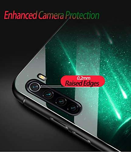 Leton-US Samsung Galaxy S21 Case Silicone Luminous Noctilucent 9H Tempered Glass Back Cover Soft Slim TPU Bumper Shockproof Phone Case for Samsung S21 5g Glow in Dark Butterfly 5