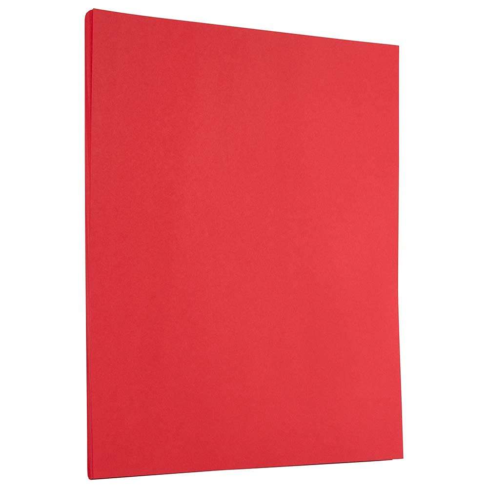 JAM PAPER Colored 24lb Paper - 90 gsm - 8.5 x 11 - Red Recycled - 50 Sheets/Pack 1