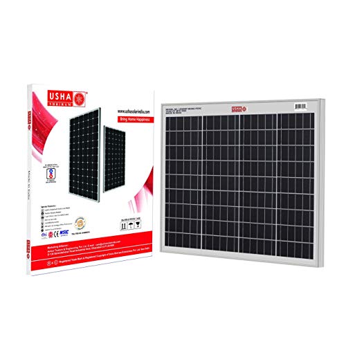 Usha Shriram Solar Panel 65 Watt-12 Volt Mono Crystalline Panel