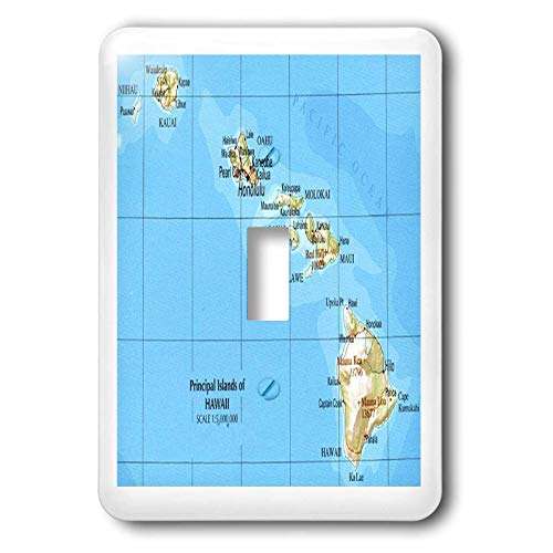 3dRose lsp_41576_1 Map of Hawaiian Islands Single Toggle Switch