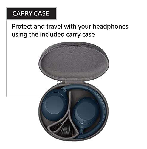 Sony WH-XB910N Extra BASS Noise Cancellation Headphones Wireless Bluetooth Over The Ear Headset with Mic, Alexa Voice Control, Google Fast Pair, AUX & Swift Pair, 30Hrs Battery Life (2022 Model)-Blue 5