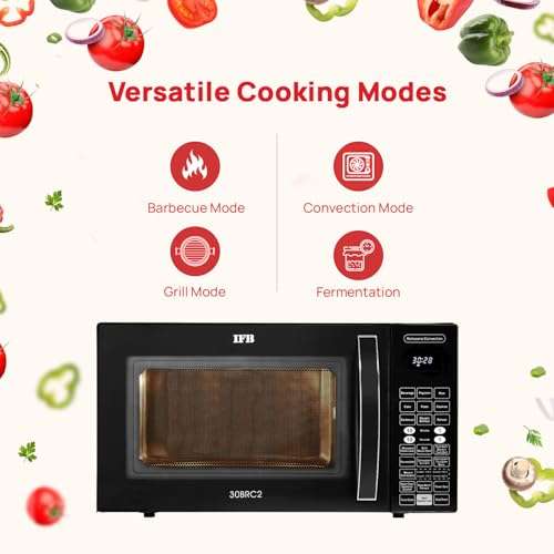 IFB 30 L Convection Microwave Oven (30BRC2, Black, With Starter Kit), Standard 5