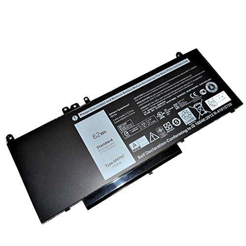 SERNN 6MT4T Replacement Laptop Battery Compatible with Dell Latitude E5470 Latitude E5570 Pricision 3510 Notebook PC, fits 7V69Y TXF9M 0C1P4 79VRK 07V69Y 451-BBUN 451-BBTW [7.6V 62Wh] 1