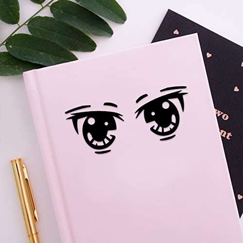 CloudCave Anime Stickers - Vinyl Transfer Anime Eye Decals for Oculus Quest 2 Headset, Playstation VR 2, or Other VR Headsets w/White Background - Removable Decal for Laptop, Car, Wall & more 3