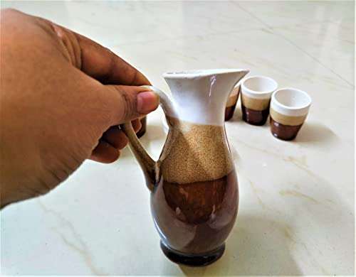 KARARI Ceramic Kids Toys (6 Glass with Unique Tea Pot) Children DIY Kitchen Set for Kids Tea Set Tea Party Teapot Play Set Girls Kitchen Toy(for Kids ONLY) 5