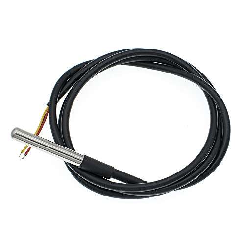 Sensor Stainless Steel Package Waterproof 18b20 Cable Temperature Probe Temperature Sensor (Color : 3 meters) 1