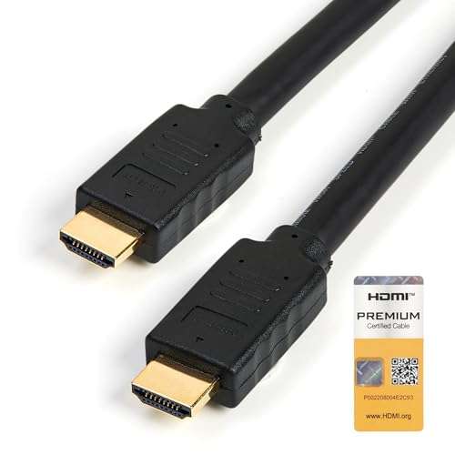 StarTech.com 23ft (7m) Premium Certified HDMI 2.0 Cable with Ethernet - High Speed Ultra HD 4K 60Hz HDMI Cable HDR10 - Long HDMI Cord (Male/Male Connectors) - For UHD Monitors, TVs, Displays (HDMM7MP) 1