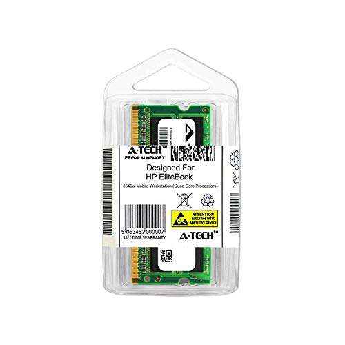 A-Tech 8GB Module for HP EliteBook 8540w Mobile Workstation (Quad Core Processors) Laptop & Notebook Compatible DDR3/DDR3L PC3-14900 1866Mhz Memory Ram (ATMS266664B30845X1) 2