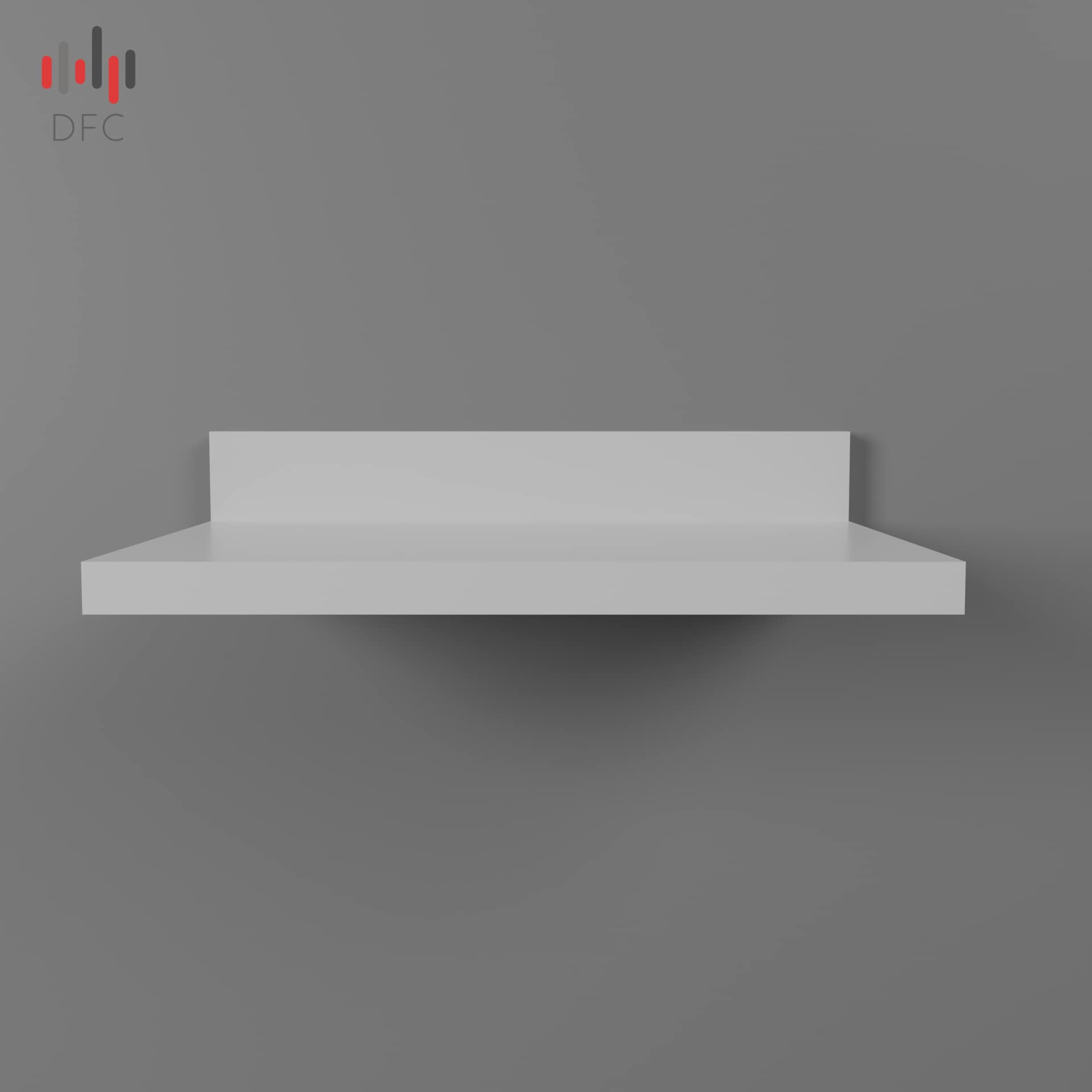 DFC Levi Engineered Wood Set Top Box Stand Wall Mounted Shelf Rack for Living Room Bedroom Multipurpose MDF Wood Display Rack for Hotels (White) 6