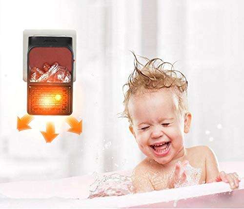 Chhogli Electric Handy Room Heater, The Wall Outlet Space Heater, Air Warmer Blower Adjustable Timer Digital Display for Office/Camper 6