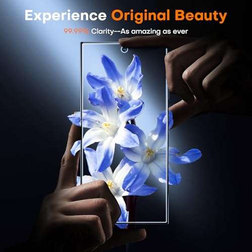 TOCOL for Samsung Galaxy S24 Ultra Screen Protector [9H Hardness] [Military Grade Shatterproof] HD Tempered Glass 2 Pack 5