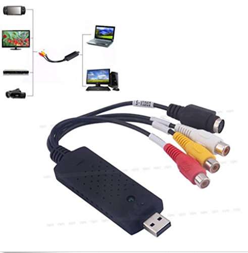 Yosoo USB 2.0 VHS to DVD RCA Converter Adapter Video Capture Card for Win XP 7 6